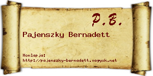 Pajenszky Bernadett névjegykártya