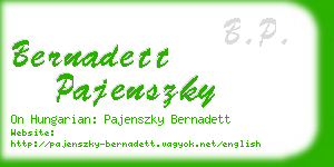 bernadett pajenszky business card